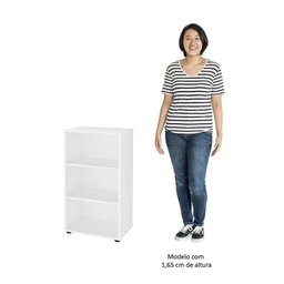 Mesa Escrivaninha em L Malu e Estante Livreiro 45x81cm Lean A06 Branco - Mpozenato - 5