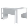 Mesa Escrivaninha em L Malu e Estante Livreiro 45x81cm Lean A06 Branco - Mpozenato - 4