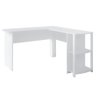 Mesa Escrivaninha em L Malu e Estante Livreiro 45x81cm Lean A06 Branco - Mpozenato - 2