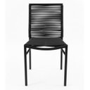 Ver imagem 3 de Cadeira Corda Náutica Lari em Alumínio Preto