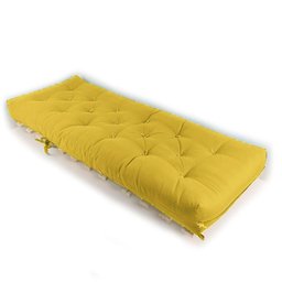 Sofa Cama Solteiro Futon Dobrável Amarelo Acquablock - 3