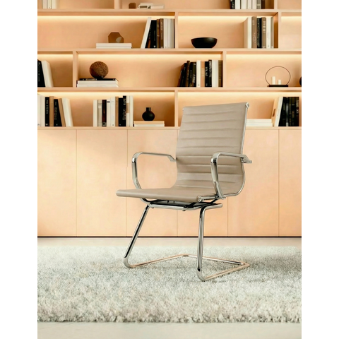 Cadeira Sevilha Courino - Base Fixa Cor:fendi