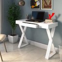 Ver imagem 2 de Escrivaninha Vebeza 1 Gaveta Branco Artany