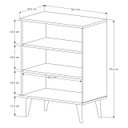 Ver imagem 4 de Buffet Aparador Cantinho Café Bruno Retrô com Prateleiras Branco