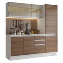 Ver imagem 2 de Armário de Cozinha Compacta 100% MDF 170 cm Branco/Rustic/Crema Smart Madesa 02