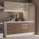 Ver imagem 1 de Armário de Cozinha Compacta 100% MDF 170 cm Branco/Rustic/Crema Smart Madesa 02
