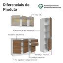 Ver imagem 4 de Armário de Cozinha Compacta 100% MDF 170 cm Branco/Rustic/Crema Smart Madesa 02