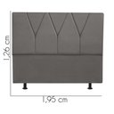 Ver imagem 3 de Cabeceira Estofada Cama Box King Jade 195cm Courino:cinza Escuro