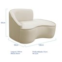 Ver mais imagens de Kit Divã Recamier Orgânico Marrocos 160cm Lado Direito e 1 Poltronas Amore Bouclé Bege