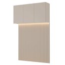 Ver imagem 2 de Ponte com Cabeceira Planejada Casal 3 Portas com LED Samambaia CabeCasa MadeiraOriginals Off White