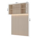 Ver imagem 3 de Ponte com Cabeceira Planejada Casal 3 Portas com LED Samambaia CabeCasa MadeiraOriginals Off White
