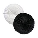 Ver imagem 1 de 2 Almofadas Redondas Rendy em Veludo Preto e Branco
