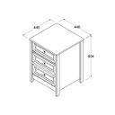 Ver imagem 4 de Mesa de Cabeceira 3 Gavetas Minimalista 44cm Ditália