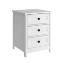 Ver imagem 3 de Mesa de Cabeceira 3 Gavetas Minimalista 44cm Ditália