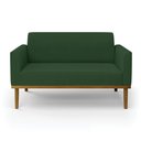 Ver imagem 6 de Poltrona Namoradeira Decorativa Isabella Pés Fixo em Madeira Castanho Veludo Verde Esmeralda G19 - G