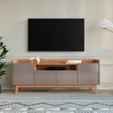 Ver imagem 2 de Rack para Tv até 60 Polegadas 4 Portas 1 Nicho 158cm Pés em Madeira Maciça Adria Versátile