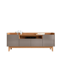 Ver imagem 4 de Rack para Tv até 60 Polegadas 4 Portas 1 Nicho 158cm Pés em Madeira Maciça Adria Versátile