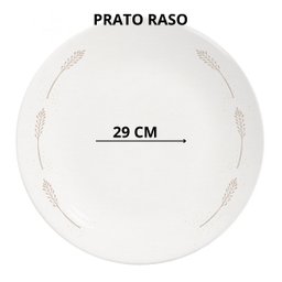 Prato Raso Rendeira Branco Marrom Rústico Cerâmica Alleanza - 3