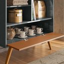 Ver imagem 2 de Balcão Cantinho do Café 150x80cm Rubi Lukaliam Cinza/tauari Ripado 3d