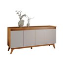Ver imagem 1 de Buffet Aparador Sala de Jantar Estar 4 Portas Flip Mel com Off White