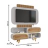 Estante para Tv até 55 Polegadas Camboriú 2 Portas com Led Cinamomo/off White - Móveis Bechara - 4