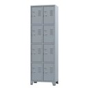 Ver imagem 1 de Armário Locker para Vestiário 8 Portas Pequenas Cinza