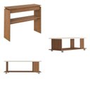 Ver imagem 2 de Kit para Sala de Estar Rack Ripado e Aparador e Mesa de Centro City Marrom