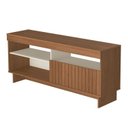 Ver imagem 4 de Kit para Sala de Estar Rack Ripado e Aparador e Mesa de Centro City Marrom