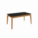 Ver imagem 6 de Mesa de Jantar de Madeira Maciça com Tampo MDF e Vidro Petra 160x90cm Preto