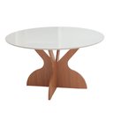 Ver imagem 7 de Mesa Sala de Jantar 1,35m com Vidro 4 Cadeiras Conjunto Mdf Cor:off White com Freijó e Bege Rústico