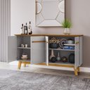 Ver imagem 4 de Aparador Buffet 4 Portas e Prateleira Removível Opala