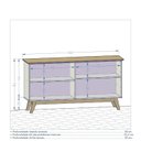 Ver imagem 5 de Aparador Buffet 4 Portas e Prateleira Removível Opala