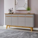 Ver imagem 2 de Aparador Buffet 4 Portas e Prateleira Removível Opala