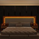 Ver imagem 3 de Cabeceira Box Casal/Queen Organica Luna 100% MDF LED e Carregador USB e 2 Gavetas 268cm x 72cm Yescasa