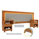 Ver imagem 6 de Cabeceira Box Casal/Queen Organica Luna 100% MDF LED e Carregador USB e 2 Gavetas 268cm x 72cm Yescasa