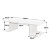 Mesa Suspensa Escrivaninha Computador 900x420 C/ Prateleiras	- Branco - 4