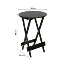 Ver imagem 4 de Mesa Bistrô Alta Redonda Dobrável em Madeira Maciça 60cm