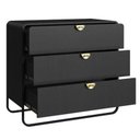 Ver imagem 2 de Comoda Luna 3 Gavetas - Nero/preto - 28068