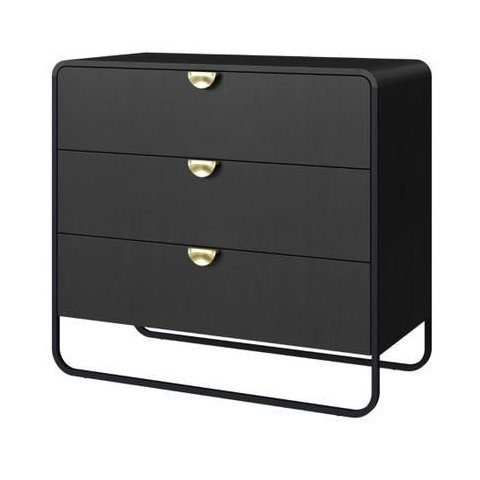 Comoda Luna 3 Gavetas - Nero/preto - 28068