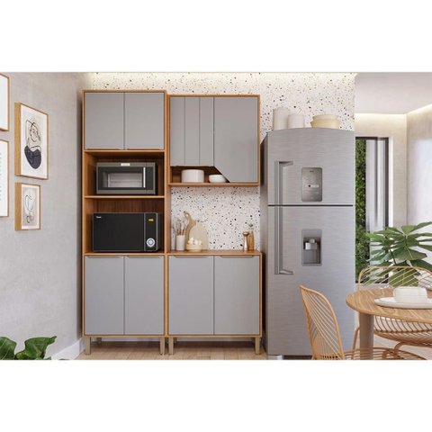 Cozinha Completa 3 Peças Celeste C367 Cinamomo/Platina MGM