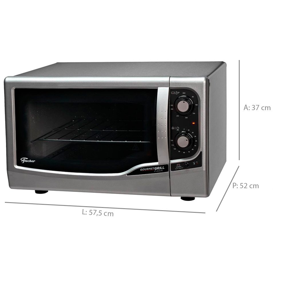 Forno Elétrico de Bancada 44L Fischer Gourmet Grill com Timer 1775W - 5