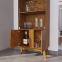 Ver mais imagens de Cristaleira para Sala de Jantar Retrô Madri Marrom/Marromle