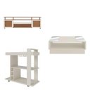 Ver imagem 2 de Kit para Sala de Estar Rack Ripado e Bar e Mesa de Centro Ipanema