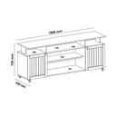 Ver mais imagens de Kit para Sala de Estar Rack Ripado e Bar e Mesa de Centro Ipanema