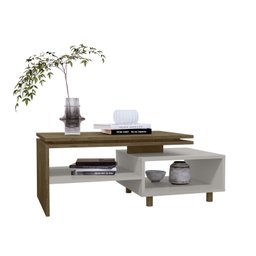 Mesa de Centro Decorativa Lima Tampo Duplo Design Moderno - 1
