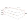 Cama Box com Baú Solteiro King + Colchão de molas Anjos Classic Superlastic 96cm - 2