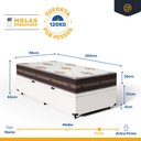 Ver imagem 3 de Cama Box Baú com Colchão de Molas Anjos Classic Superlastic Solteiro King 96cm