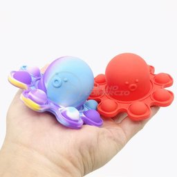 Chaveiro Polvo Reversível Pop It Fidget Toy Brinquedo Anti Stress Apertar TikTok Silicone Sensorial  - 18