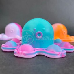 Chaveiro Polvo Reversível Pop It Fidget Toy Brinquedo Anti Stress Apertar TikTok Silicone Sensorial  - 11