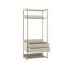 Guarda Roupa Closet Modulado Industrial Quarto Solteiro Olivar Aberto 178cm-Off White- Off White - 5